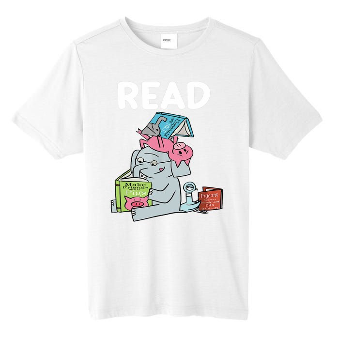 Funny Teacher Library Read Book Club Piggie Elephant Pigeons Tall Fusion ChromaSoft Performance T-Shirt