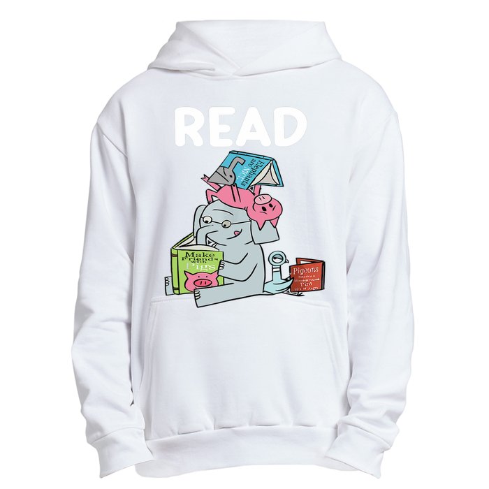 Funny Teacher Library Read Book Club Piggie Elephant Pigeons Urban Pullover Hoodie