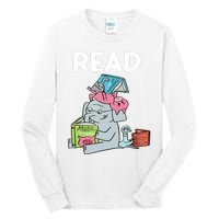 Funny Teacher Library Read Book Club Piggie Elephant Pigeons Tall Long Sleeve T-Shirt