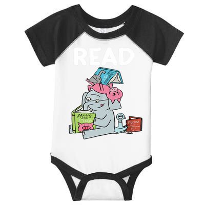 Funny Teacher Library Read Book Club Piggie Elephant Pigeons Infant Baby Jersey Bodysuit