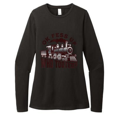 Funny Train Lovers Who Tooted Train Womens CVC Long Sleeve Shirt