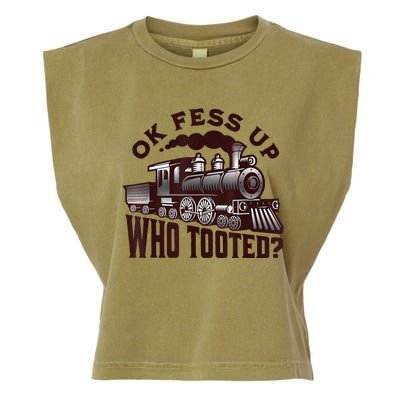 Funny Train Lovers Who Tooted Train Garment-Dyed Women's Muscle Tee