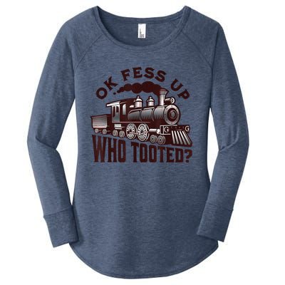 Funny Train Lovers Who Tooted Train Women's Perfect Tri Tunic Long Sleeve Shirt