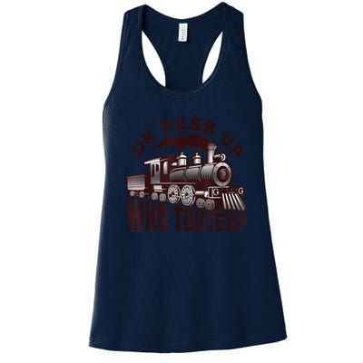 Funny Train Lovers Who Tooted Train Women's Racerback Tank