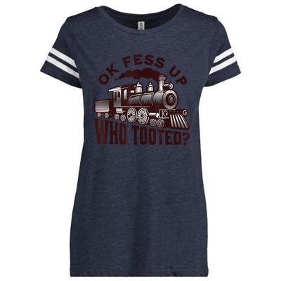 Funny Train Lovers Who Tooted Train Enza Ladies Jersey Football T-Shirt