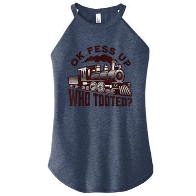 Funny Train Lovers Who Tooted Train Women's Perfect Tri Rocker Tank