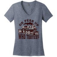 Funny Train Lovers Who Tooted Train Women's V-Neck T-Shirt