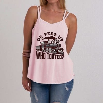 Funny Train Lovers Who Tooted Train Women's Strappy Tank