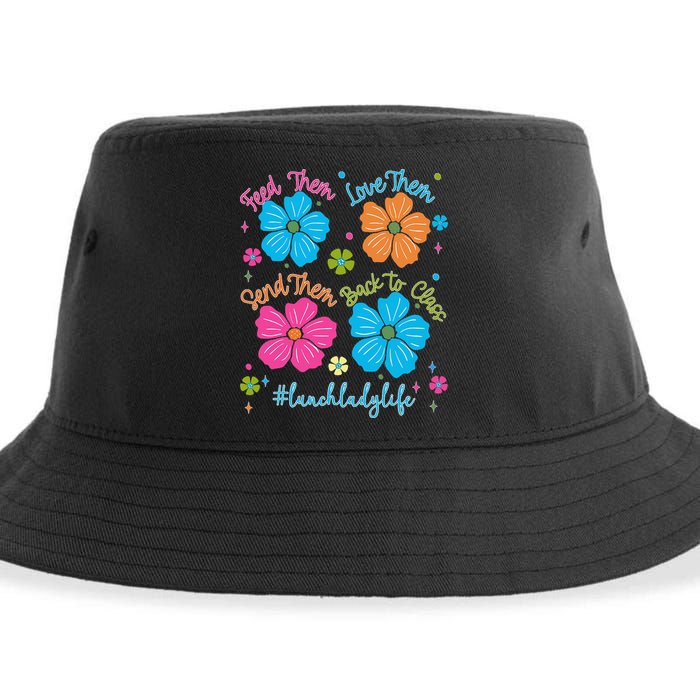 Feed Them Love Them Send Them Back Lunch Lady Life Sustainable Bucket Hat
