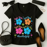 Feed Them Love Them Send Them Back Lunch Lady Life Women's V-Neck T-Shirt