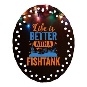 Fish Tank Life Fishkeeping Aquarium Lover Fishkeeper Ceramic Oval Ornament