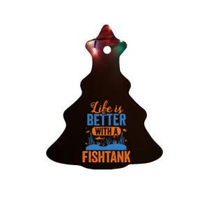 Fish Tank Life Fishkeeping Aquarium Lover Fishkeeper Ceramic Tree Ornament