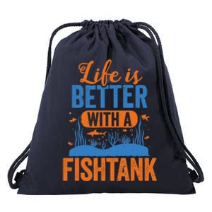 Fish Tank Life Fishkeeping Aquarium Lover Fishkeeper Drawstring Bag