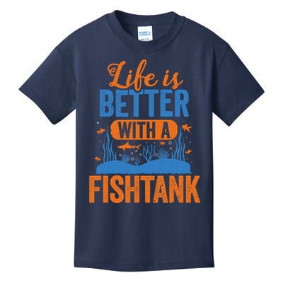 Fish Tank Life Fishkeeping Aquarium Lover Fishkeeper Kids T-Shirt