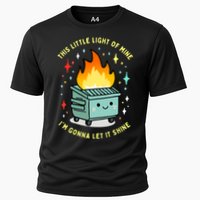 Funny This Little Light Of Mine Lil Dumpster Fire Meme Cooling Performance Crew T-Shirt