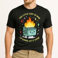 Funny This Little Light Of Mine Lil Dumpster Fire Meme Cooling Performance Crew T-Shirt