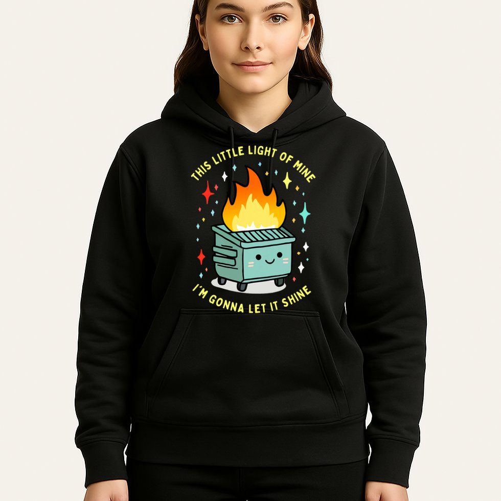 Funny This Little Light Of Mine Lil Dumpster Fire Meme Hoodie