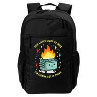 Funny This Little Light Of Mine Lil Dumpster Fire Meme Backpack