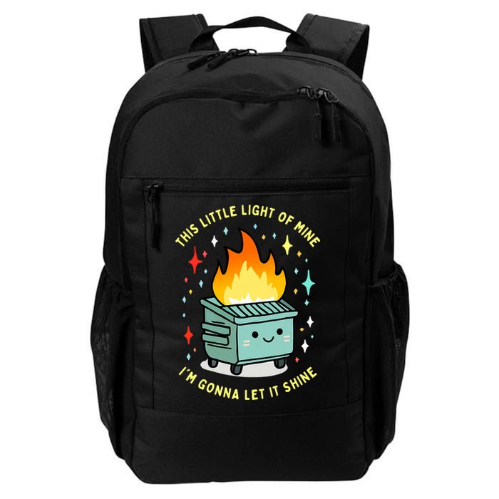 Funny This Little Light Of Mine Lil Dumpster Fire Meme Backpack