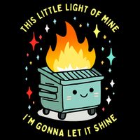 Funny This Little Light Of Mine Lil Dumpster Fire Meme Backpack