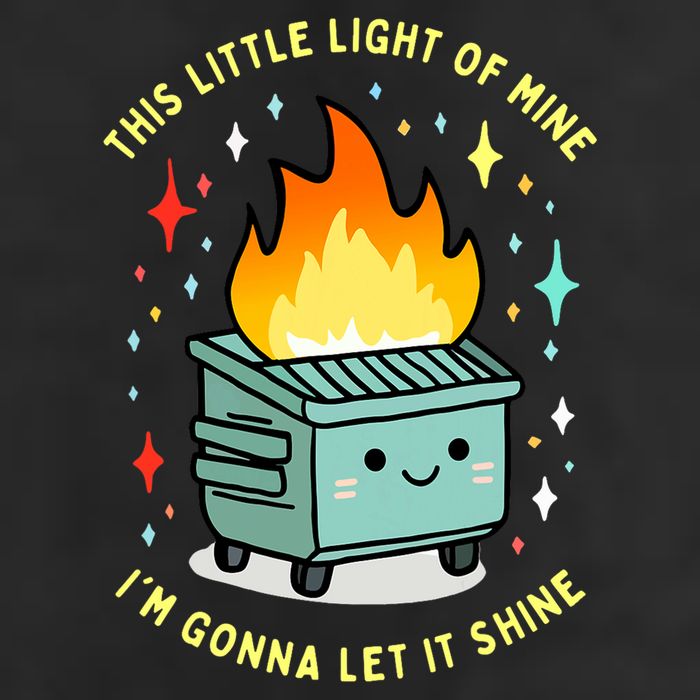 Funny This Little Light Of Mine Lil Dumpster Fire Meme Golf Towel