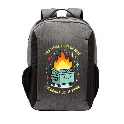 Funny This Little Light Of Mine Lil Dumpster Fire Meme Vector Backpack