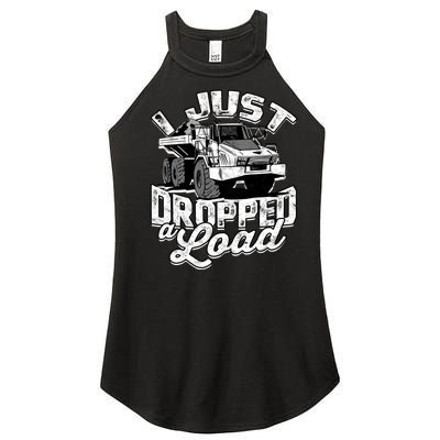 Funny Trucker Lorry 18 Wheeler Highway Truck Driver CDL Trailer Women's Perfect Tri Rocker Tank