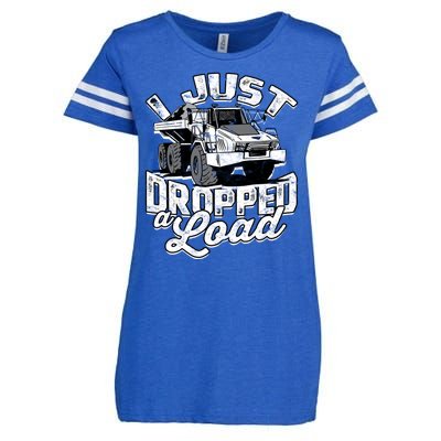 Funny Trucker Lorry 18 Wheeler Highway Truck Driver CDL Trailer Enza Ladies Jersey Football T-Shirt