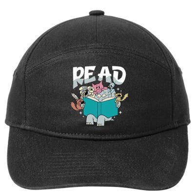 Funny Teacher Library Read Book Pigeon Wild Animal Bookish 7-Panel Snapback Hat