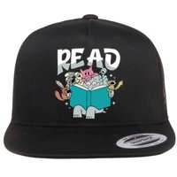 Funny Teacher Library Read Book Pigeon Wild Animal Bookish Flat Bill Trucker Hat