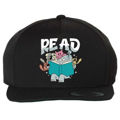 Funny Teacher Library Read Book Pigeon Wild Animal Bookish Wool Snapback Cap