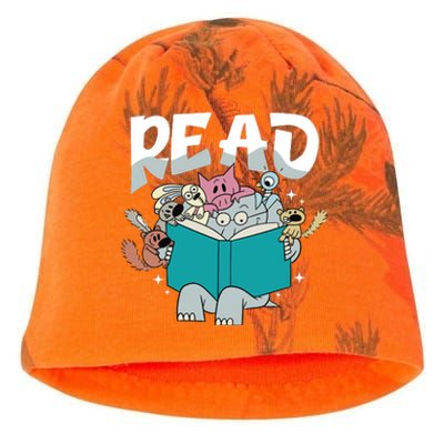 Funny Teacher Library Read Book Pigeon Wild Animal Bookish Kati - Camo Knit Beanie