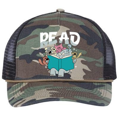 Funny Teacher Library Read Book Pigeon Wild Animal Bookish Retro Rope Trucker Hat Cap