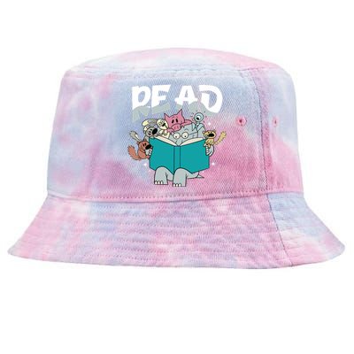 Funny Teacher Library Read Book Pigeon Wild Animal Bookish Tie-Dyed Bucket Hat