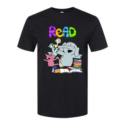 Funny Teacher Library Read Book Club Piggie Elephant Pigeons Softstyle® CVC T-Shirt