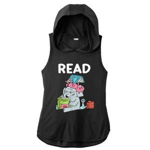 Funny Teacher Library Read Book Club Piggie Elephant Pigeons Ladies PosiCharge Tri-Blend Wicking Draft Hoodie Tank