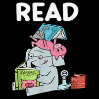 Funny Teacher Library Read Book Club Piggie Elephant Pigeons Cooling Performance Crew T-Shirt