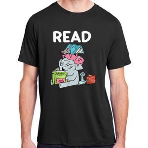 Funny Teacher Library Read Book Club Piggie Elephant Pigeons Adult ChromaSoft Performance T-Shirt