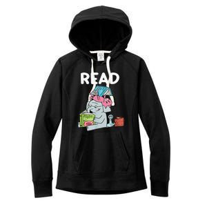 Funny Teacher Library Read Book Club Piggie Elephant Pigeons Women's Fleece Hoodie