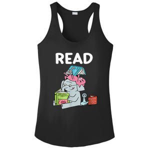 Funny Teacher Library Read Book Club Piggie Elephant Pigeons Ladies PosiCharge Competitor Racerback Tank