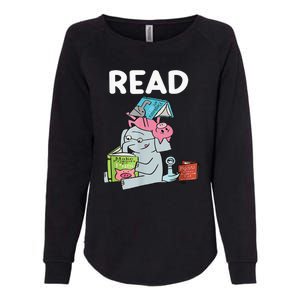 Funny Teacher Library Read Book Club Piggie Elephant Pigeons Womens California Wash Sweatshirt