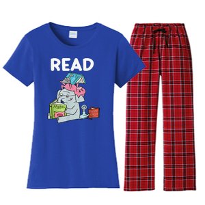 Funny Teacher Library Read Book Club Piggie Elephant Pigeons Women's Flannel Pajama Set