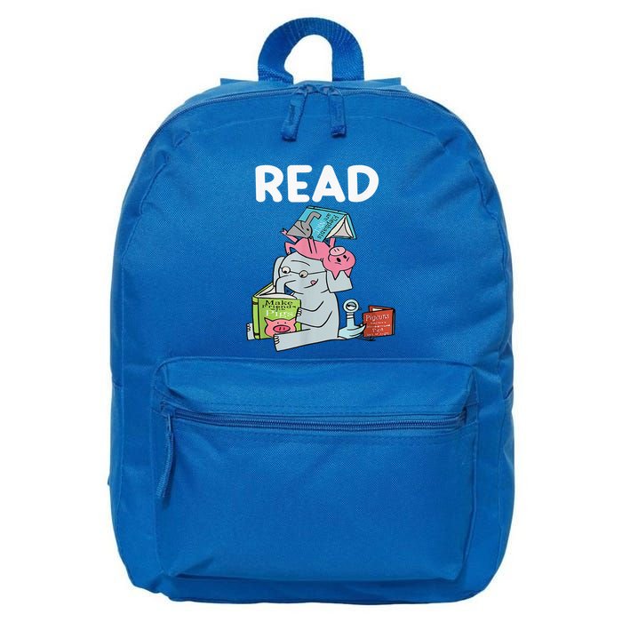 Funny Teacher Library Read Book Club Piggie Elephant Pigeons 16 in Basic Backpack