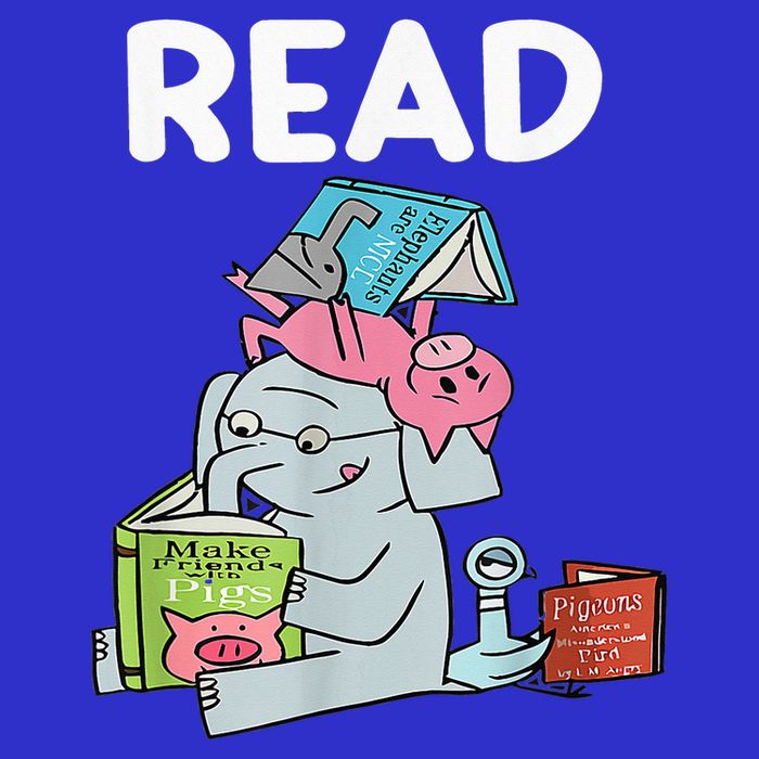 Funny Teacher Library Read Book Club Piggie Elephant Pigeons 16 in Basic Backpack