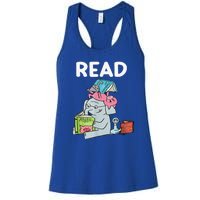 Funny Teacher Library Read Book Club Piggie Elephant Pigeons Women's Racerback Tank