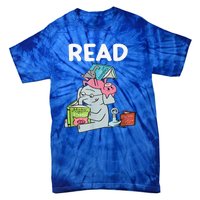 Funny Teacher Library Read Book Club Piggie Elephant Pigeons Tie-Dye T-Shirt