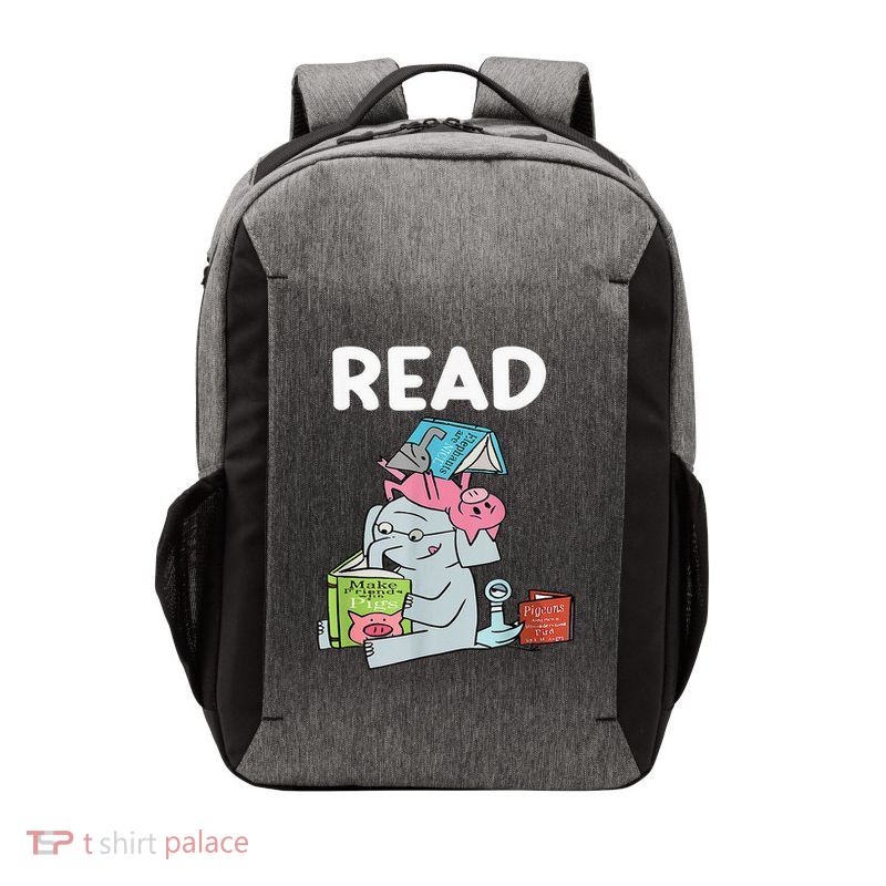 Funny Teacher Library Read Book Club Piggie Elephant Pigeons Vector Backpack