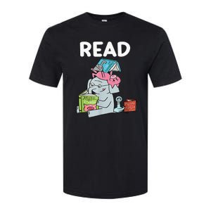 Funny Teacher Library Read Book Club Piggie Elephant Pigeons Softstyle CVC T-Shirt