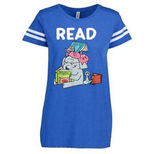 Funny Teacher Library Read Book Club Piggie Elephant Pigeons Enza Ladies Jersey Football T-Shirt