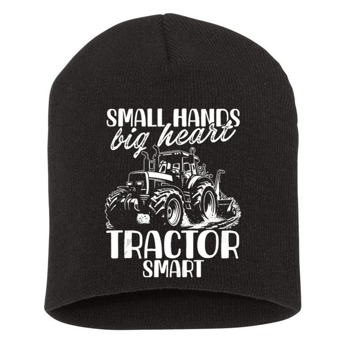 Funny Tractor Lover Farmer Agriculture Farming Short Acrylic Beanie